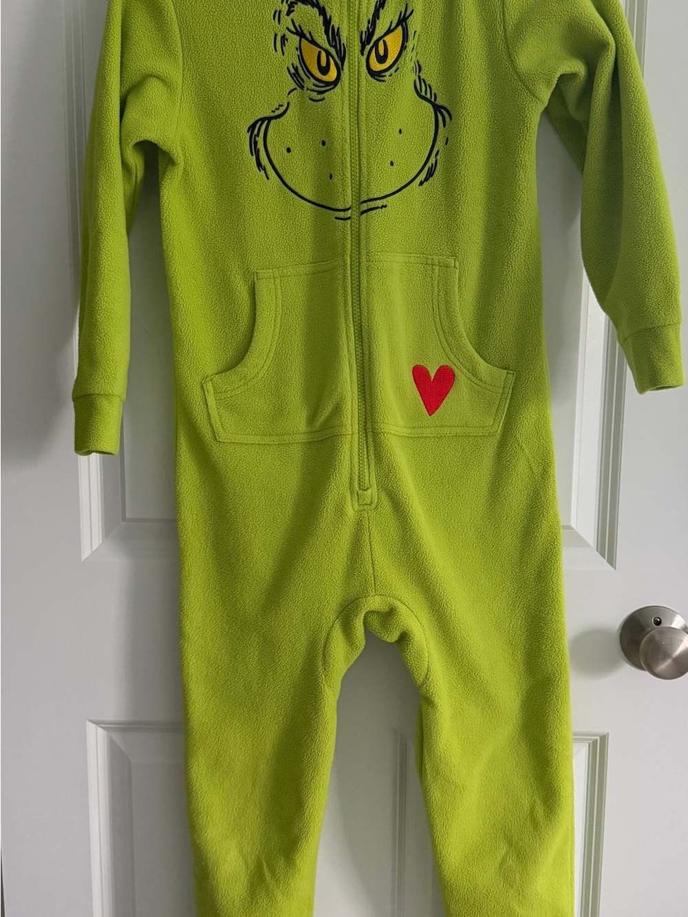 Hanna Anderson Kids Green Grinch Fleece One-Piece